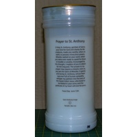 SAINT ANTHONY Devotional Candle, 70 Hour Burn Time, 60 x 140mm, includes Prayer