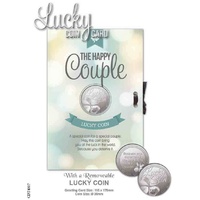 The Happy Couple Card & Lucky Coin, 115 x 170mm, Luck Coin 35mm, A Beautiful Gift