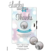THANKS, Guardian Angel, Card & Lucky Coin, 115 x 170mm, Luck Coin 35mm