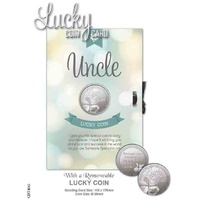 UNCLE, Card & Lucky Coin, 115 x 170mm, Luck Coin 35mm, A Beautiful Gift