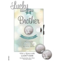 BROTHER, Card & Lucky Coin, 115 x 170mm, Luck Coin 35mm, A Beautiful Gift