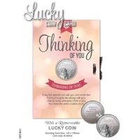 Thinking Of You, Card & Lucky Coin, 115 x 170mm, Luck Coin 35mm, A Beautiful Gift