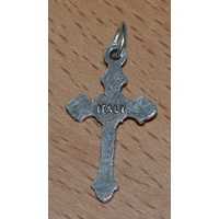 Crucifix 24mm, With 60cm Silver Plated Medium Chain, Crucifix is Silver Tone