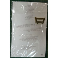 Communion Cross With Certificate, Cross is 112 x 150mm with stand