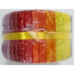 Batik Australia RAINBOW 2 Colour Wheel Jelly Roll, 40 x 2 1/2" Strips