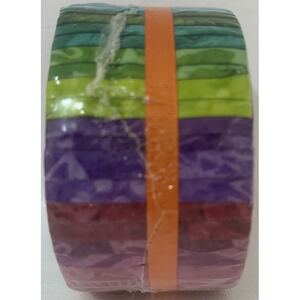 Batik Australia RAINBOW Colour Wheel Roll, 40 x 2 1/2" Strips