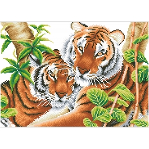 Diamond Dotz Tender Tigers, DD10.004, Diamond Painting Kit