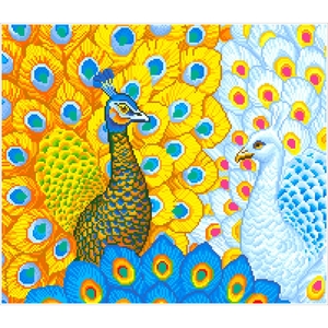 Diamond Dotz ROMANTIC PEACOCKS DD12.014, 5D Multi Faceted Diamond Art Kit