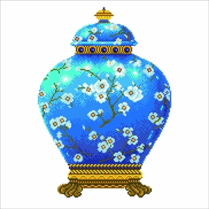 Diamond Dotz BLUE VASE DD12.020, 5D Multi Facet Diamond Art Kit