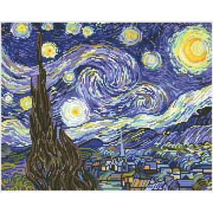 Diamond Dotz STARRY NIGHT (VAN GOGH) DD9.001, 5D Multi Faceted Diamond Art Kit