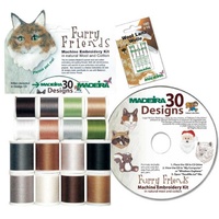 Madeira Furry Friends Machine Embroidery Kit in Wool & Cotton