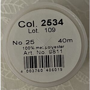 Madeira Metallic No.25 Hand Embroidery Thread, 40m colour 2534 GOLD (9811.2534)
