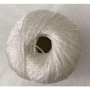 Madeira Metallised Nora Knitting & Crochet Yarn, 100m Colour 390 OFF WHITE