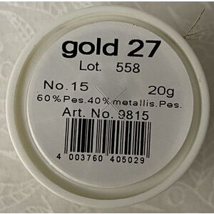 Madeira Metallic No.15 Hand Embroidery Thread, 300m Spool, Colour Gold 27