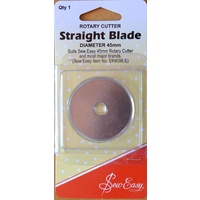 Sew Easy 45mm Rotary Cutter Blade, Straight Blade, 45mm Fits Most Major Brands