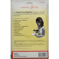 Sew Easy Hands Free 1.5x (4.25x Spot) Magnifier With LED Light, 105mm Lens, Assorted Colours
