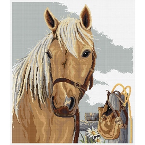Majestic Horses Cross Stitch Charts by Country Threads - Chart, 14ct Aida & Threads