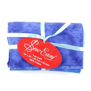 Blues Fat Quarter Pack Tone on Tone By Sew Easy, 5 Fat Quarters Per Pack