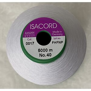 ISACORD 40 #0017 PAPER WHITE, 5000m Universal Machine Embroidery Thread