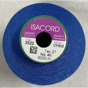 ISACORD 40 #3522 BLUE, 5000m Universal Machine Embroidery Thread