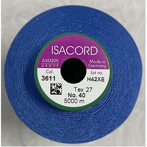 ISACORD 40 #3611 BLUE RIBBON, 5000m Universal Machine Embroidery Thread