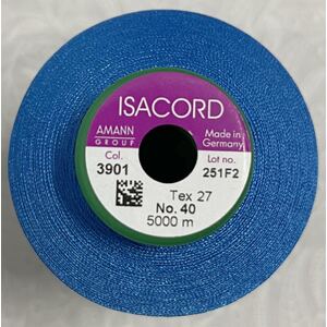 ISACORD 40 #3901 TROPICAL BLUE, 5000m Universal Machine Embroidery Thread