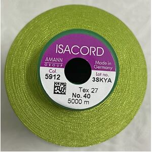 ISACORD 40 #5912 ERIN GREEN, 5000m Universal Machine Embroidery Thread
