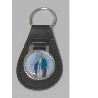 Miraculous Leather Keyring, Standard Size, Metal "Protect Me" Badge