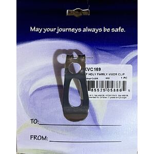 Holy Family Pewter Visor Clip, 50mm x 59mm. KVC169