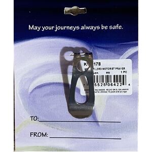 Motorists Prayer-Dear Lord Pewter Visor Clip, 48mm x 65mm KVC178