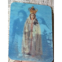 2D HOLY CARD, FATIMA, CHILDREN, IMAGE CHANGING, PRINTED IN ITALY
