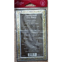 Pewter Saint Anthony Medal, 15 x 24mm Oval, Stainless Steel Chain & Biography