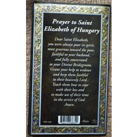 Pewter Saint ELIZABETH Medal, 16mm Diameter, 60cm Stainless Steel Chain & Biography