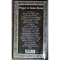 Pewter Saint KEVIN Medal, 16mm Diameter, 60cm Stainless Steel Chain & Biography