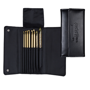 Addi Addi click Hook Crochet Gold Assorted Pouch, Aluminium/Plastic Anodised Gold