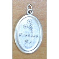 SAINT MICHAEL Medal Pendant, SILVER TONE, 22mm X 15mm, MADE IN ITALY