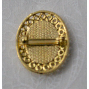 Mary MacKillop Broach Pin, Gold Tone with Mary MacKillop Picture Feature