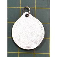 Communion / Confirmation Combined Medal Pendant, 21mm, Silver Tone Made In Italy