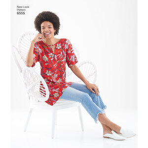 New Look Pattern 6555 Misses' Keyhole Shirt