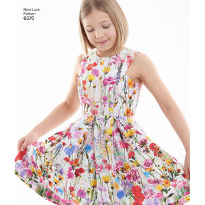 New Look Pattern 6570 Girl's Dress in Two Lengths