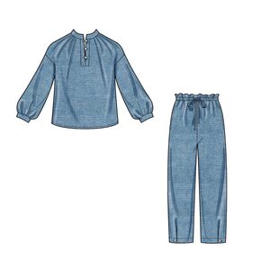 New Look Sewing Pattern N6704 Misses’ Top and Pull-On Trousers