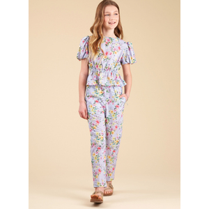 New Look Sewing Pattern N6739 Children's and Girls' Dress, Top and Trousers