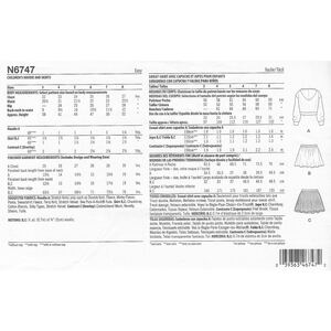 New Look Sewing Pattern N6747 Children’s Hoodie and Skirts