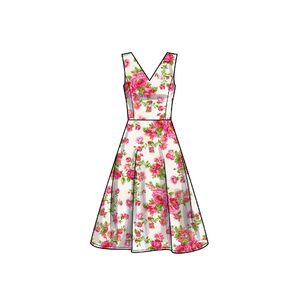 New Look Sewing Pattern N6748 Misses’ Dress With Sleeve Variations
