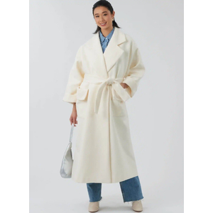 Misses’ Coat with Belt in Two Lengths, Sizes S-XL, New Look Sewing Pattern 6810