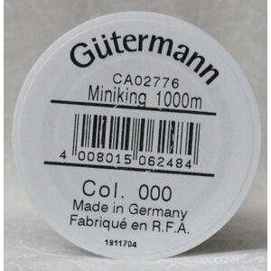 Gutermann Miniking #000 BLACK, 1000m Universal Sewing / Overlocking Thread
