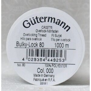 Gutermann Bulky-Lock No.80, #000 BLACK 1000m Overlocking Thread