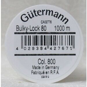 Gutermann Bulky-Lock No.80, #800 WHITE, 1000m Overlocking Thread
