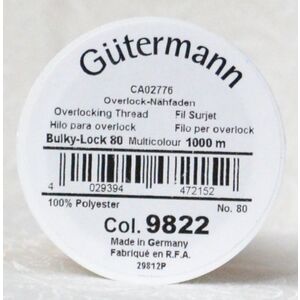 Gutermann Bulky-Lock No.80,  #9822 Variegated Multi, 1000m Overlocking Thread