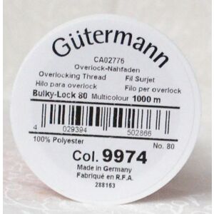 Gutermann Bulky-Lock No.80, 1000m Overlocking Thread #9974 Variegated Reds